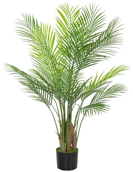HOMCOM Palma Artificiale grande 120cm Pianta Fintain Vaso per Soggiorno Ufficio | Aosom Italy