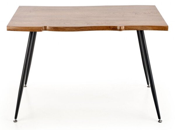 Tavolo Larson rovere natur/nero - L120xL80xH77 cm