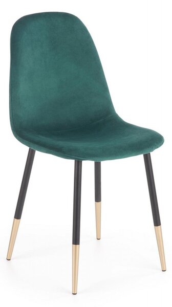Sedia K379 verde velluto