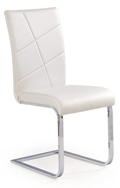 Sedia K108 in ecopelle bianco