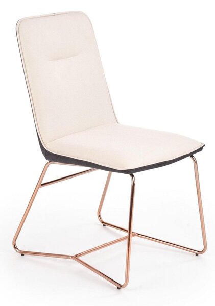 Sedia K390 crema in ecopelle