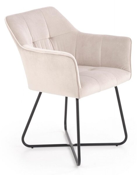 Sedia K377 velluto beige