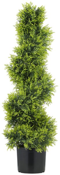 HOMCOM Albero Artificiale a Spirale 90cm Pianta Finta in Plastica, Pianta Artificiale in Vaso, Decorazione Moderna | Aosom Italy