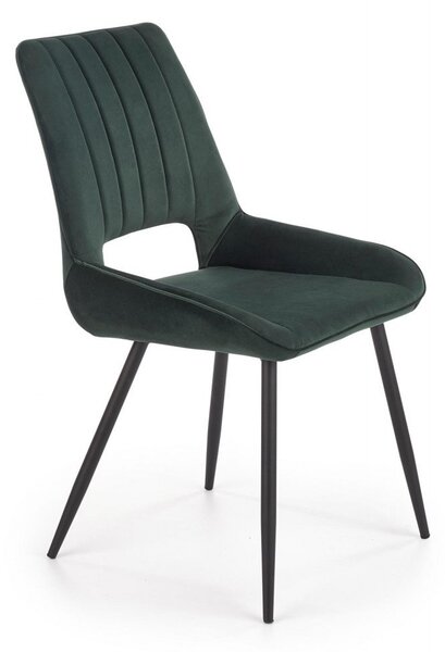 Sedia K404 verde velluto