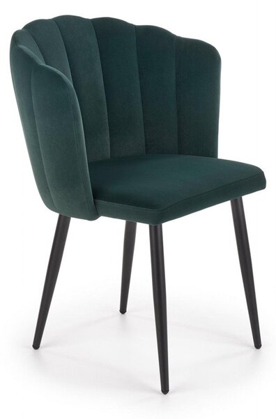 Sedia K386 verde velluto