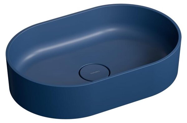 Omnires OVO M+ OVOUNMB Lavabo da appoggio 55x36cm, marmo composito, blu