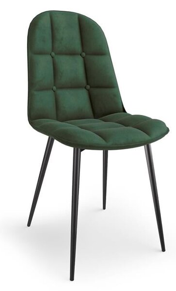 Sedia K417 verde velluto