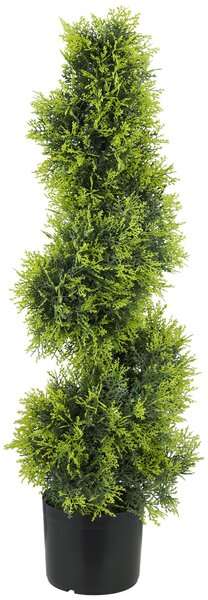 HOMCOM Albero Artificiale a Spirale 90cm Pianta Finta in Plastica, Pianta Artificiale in Vaso, Decorazione Moderna | Aosom Italy