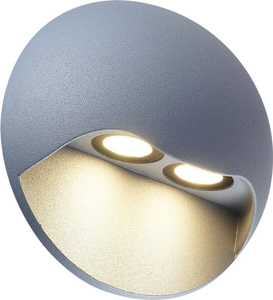 Näve Lampada da parete per esterni a LED - alluminio - argento; 1148859