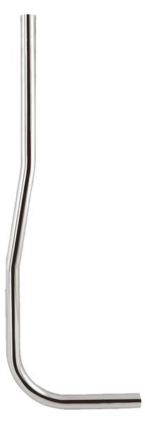 Tubo di scarico tecuro Ø 28 mm per valvola di scarico WC - ottone cromato 600 x 200, disassato 45 mm