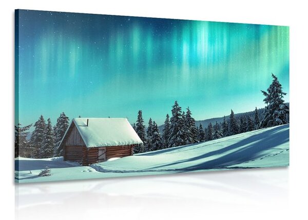 Quadro su tela – Paesaggio invernale fiabesco