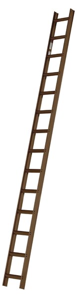 Scala da tetto Hymer rivestita in marrone seppia, 14 pioli e circa 3,90 metri