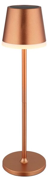 Lampada da tavolo solare a LED, champagne, 2 altezze possibili, H 41 cm