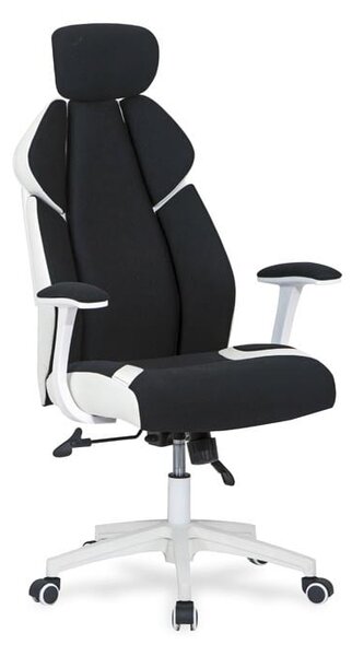 Sedia da ufficio Chrono in nero bianco