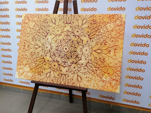 Quadro su tela – Mandala etnica dorata