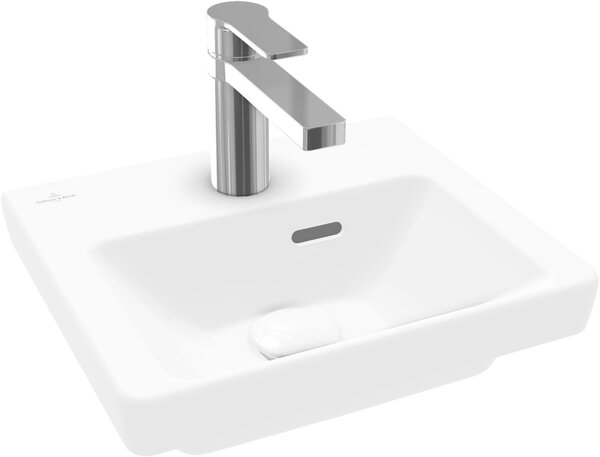 Lavabo V&B Subway 3.0 37x30,5 cm, angolare, con rubinetto/con rubinetto, acciaio inossidabile, C+