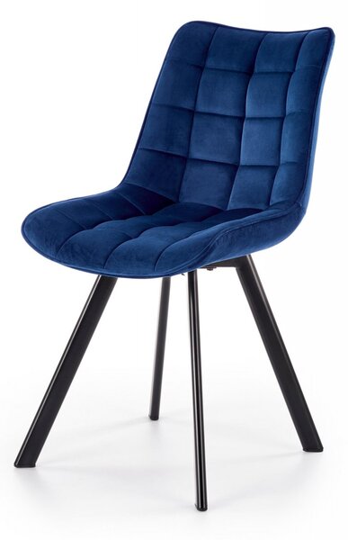 Sedia K332 blu velluto
