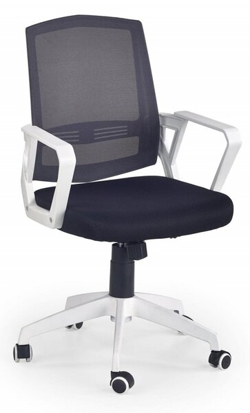 Sedia da ufficio Ascot in bianco/nero