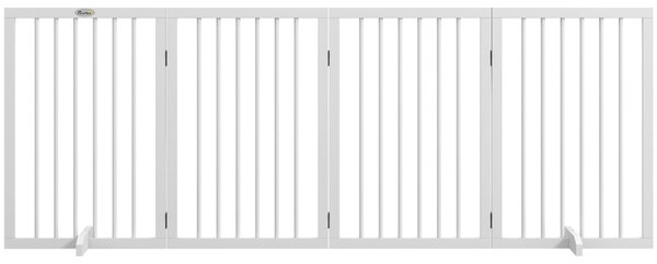 Bariera di sicurezza per cani PawHut 206 x 76 cm, pieghevole, con 2 piedini di supporto