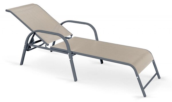 Chaise longue Mosler in grigio