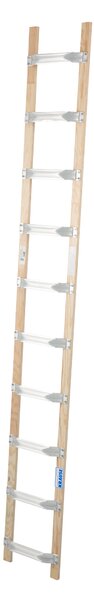 STABILO Scala da tetto in alluminio e legno, 1x10 pioli, 804211