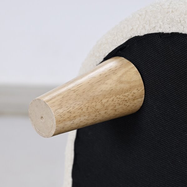 AIYAPLAY Poltrona per bambini, poltrona in peluche con orecchie d'orso, rivestimento in peluche, schiuma, beige | Aosom Italy