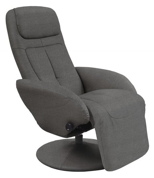 Poltrona reclinabile in tessuto Optima 2 grigio scuro - H 84-101 cm