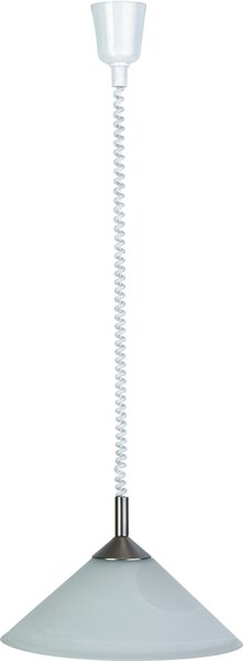 BRILLANTE lampada a sospensione Ariana | lampada a sospensione classica | metallo/vetro | ferro/bianco | regolabile in altezza | 1x E27 max. 60 W