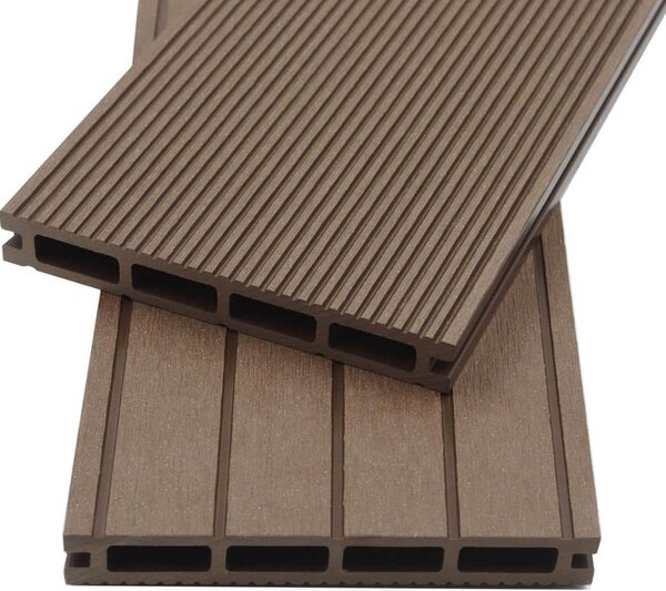 Home Deluxe - Tavole per decking in WPC SAMANA - Marrone scuro, 10m² - Inclusi sottostruttura e accessori completi I Decking bordo piscina decking balcone