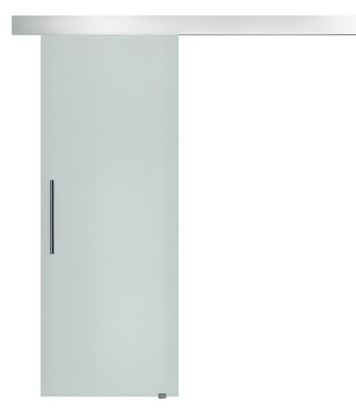 HomCom Porta Scorrevole in Vetro Temperato Satinato con Binario, 90x205cm|Aosom