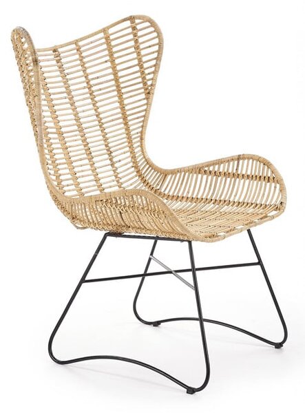 Poltrona Indiana in rattan - H 103 cm