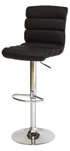 Sgabello da bar imbottito C-617 in nero - H 99 cm