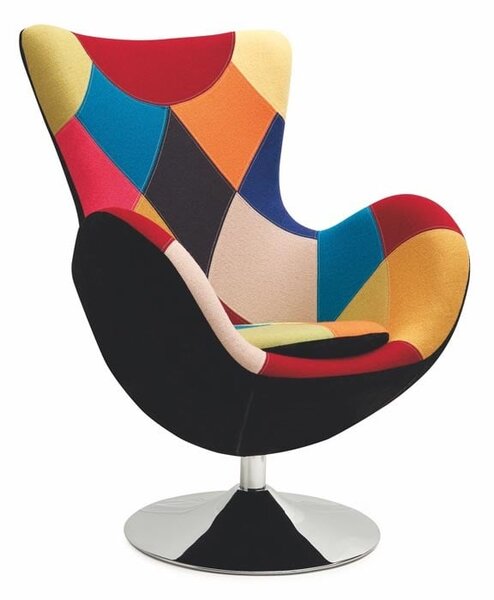 Poltrona imbottita Butterfly multicolore - H 95 cm