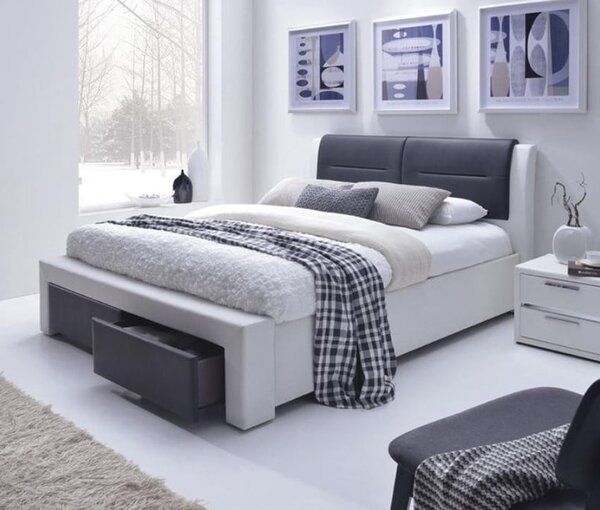 Letto Cassandra S in ecopelle - 140x200 cm