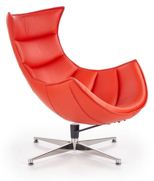 Poltrona imbottita Luxor in rosso - H 96 cm