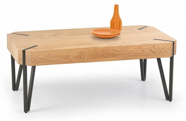 Tavolino da caffè Emily in rovere dorato - L 110 x L 60 x H 42 cm