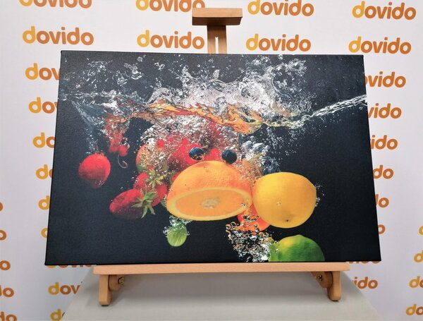 Quadro su tela – Frutta nell'acqua
