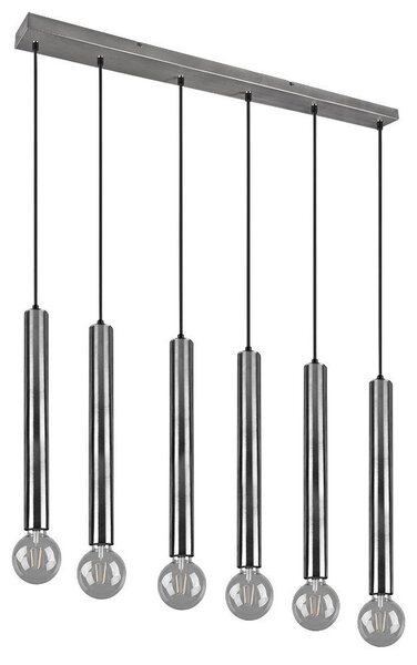 Lampada a sospensione, regolabile in altezza, nichel opaco, L 110 cm