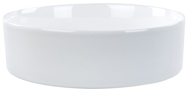 BELIANI Lavabo da appoggio in Vetroceramica bianca ⌀ 40 cm forma rotonda superficie lucida stile moderno bagno