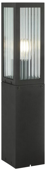 Lampada da esterno a incasso, modello Getta, altezza 50 cm, colore nero, attacco E27, 20W, grado di protezione IP44