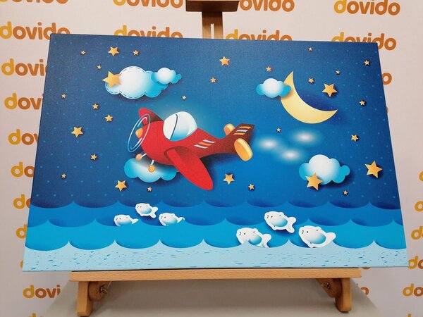 Quadro su tela – Volo con aeroplanino