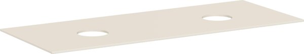 Hansgrohe Xevolos E Console 1370/550 avec 2 découpes au centre pour lavabo à poser sans trou de robinetterie, 54332780, 54332780
