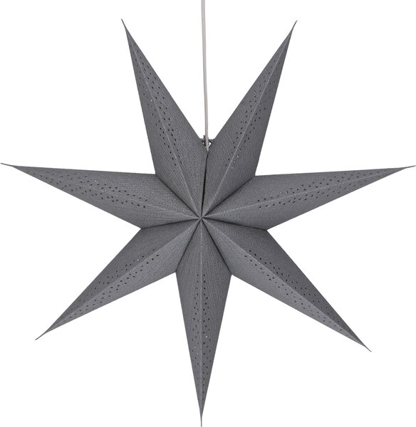 Stella pieghevole di carta illuminata dell'Avvento, stella di Natale 60 cm - Siddharta Silver, color argento, decorazione per finestre a stella