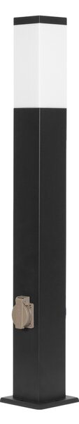 Grafner XL lampada da sentiero con 2 prese, altezza: 80 cm, alluminio, E27, nero antracite, lampada da sentiero lampada da giardino lampada da giardino lampada a stelo lampada da esterno luce da bitta