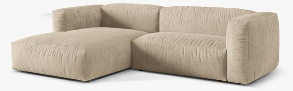 Divano angolare modulare Martina velluto Vogue - L280 cm