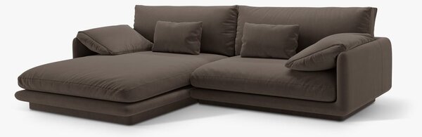 Divano angolare Torino in velluto - L250 cm