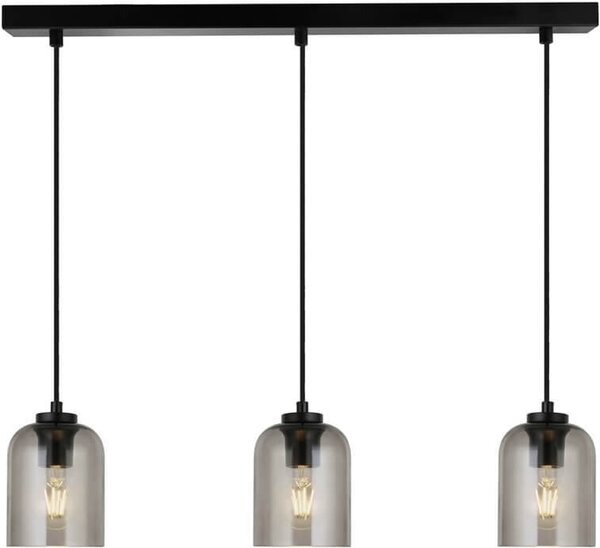 HOME DELUXE Luce a sospensione in vetro SELINA - Grigio fumo | luce a sospensione, luce a sospensione, luce in vetro fumé
