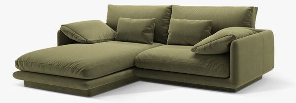 Divano angolare Torino in velluto - L220 cm