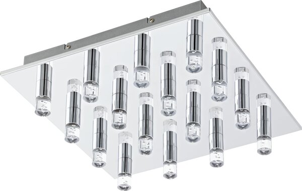 Eglo 95363 Teocelo LED plafoniera 17,6W luce quadrata cromo