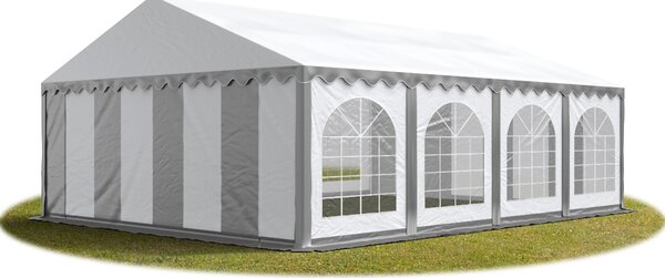 Tendone per feste grigio-bianco 5x8 m Gazebo da giardino impermeabile